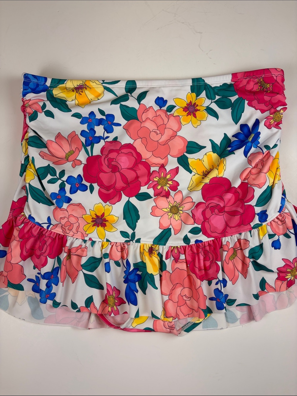 Liz Claiborne Floral Swim Skirt Bikini Bottoms Size 16 NWT